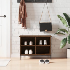 Zapatero madera de ingeniería marrón roble 69x35x50 cm en Zapateros y organizadores de calzado | Comprar online en Foru.es