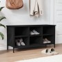 Mueble zapatero madera contrachapada negro 100x35x50 cm en Zapateros y organizadores de calzado | Comprar online en Foru.es