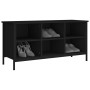 Mueble zapatero madera contrachapada negro 100x35x50 cm en Zapateros y organizadores de calzado | Comprar online en Foru.es