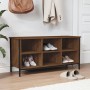 Mueble zapatero madera contrachapada roble marrón 100x35x50 cm en Zapateros y organizadores de calzado | Comprar online en Foru.