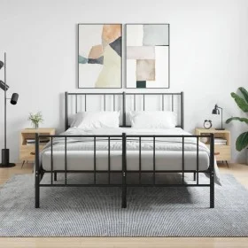 Mesita noche 2 uds madera ingeniería roble Sonoma 40x35x47,5 cm de vidaXL, Mesitas de noche - Ref: Foro24-827379, Precio: 71,...