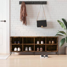 Zapatero madera de ingeniería roble ahumado 131x35x50 cm en Zapateros y organizadores de calzado | Comprar online en Foru.es