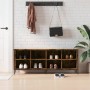Zapatero madera de ingeniería roble ahumado 131x35x50 cm en Zapateros y organizadores de calzado | Comprar online en Foru.es
