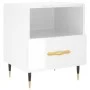Glossy white engineered wood bedside table 40x35x47.5cm by vidaXL, Nightstands - Ref: Foro24-827392, Price: 44,71 €, Discount: %