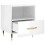 Glossy white engineered wood bedside table 40x35x47.5cm by vidaXL, Nightstands - Ref: Foro24-827392, Price: 44,71 €, Discount: %