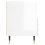 Mesita de noche madera de ingeniería blanco brillo 40x35x47,5cm de vidaXL, Mesitas de noche - Ref: Foro24-827392, Precio: 45,...