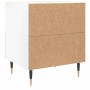 Mesita de noche madera de ingeniería blanco brillo 40x35x47,5cm de vidaXL, Mesitas de noche - Ref: Foro24-827392, Precio: 45,...