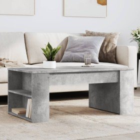 Mesa de centro madera de ingeniería gris hormigón 102x55x42 cm en Mesas de centro | Comprar online en Foru.es