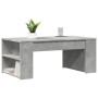 Mesa de centro madera de ingeniería gris hormigón 102x55x42 cm en Mesas de centro | Comprar online en Foru.es