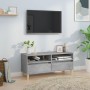 Mueble de TV madera contrachapada gris hormigón 100x34,5x44,5cm en Muebles TV | Comprar online en Foru.es