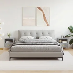 Mesita noche 2 uds madera ingeniería gris hormigón 40x35x47,5cm de vidaXL, Mesitas de noche - Ref: Foro24-827397, Precio: 71,...