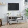 Mueble de TV madera contrachapada gris hormigón 100x34,5x44,5cm en Muebles TV | Comprar online en Foru.es