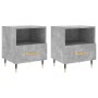 Mesita noche 2 uds madera ingeniería gris hormigón 40x35x47,5cm de vidaXL, Mesitas de noche - Ref: Foro24-827397, Precio: 71,...