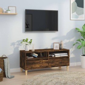 Mueble de TV madera contrachapada roble ahumado 100x34,5x44,5cm en Muebles TV | Comprar online en Foru.es