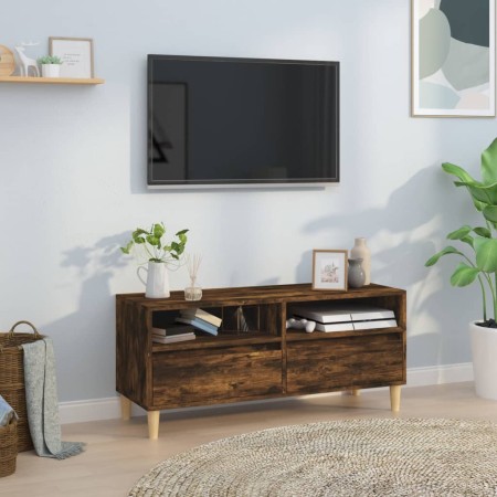 Mueble de TV madera contrachapada roble ahumado 100x34,5x44,5cm en Muebles TV | Comprar online en Foru.es