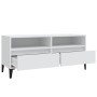 Mueble para TV madera contrachapada blanco 100x34,5x44,5 cm en Muebles TV | Comprar online en Foru.es