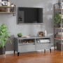 Mueble de TV madera contrachapada gris hormigón 100x34,5x44,5cm en Muebles TV | Comprar online en Foru.es