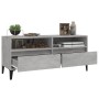 Mueble de TV madera contrachapada gris hormigón 100x34,5x44,5cm en Muebles TV | Comprar online en Foru.es
