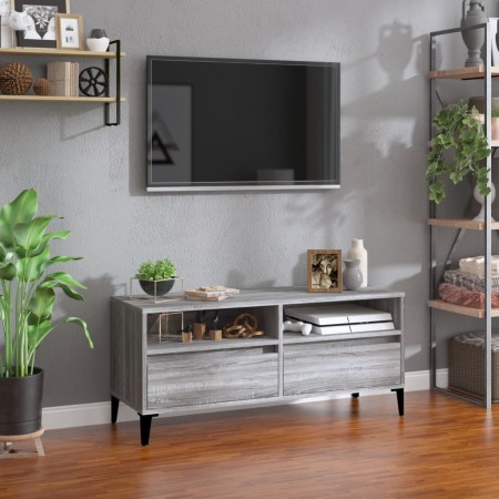 Mueble de TV madera contrachapada gris Sonoma 100x34,5x44,5 cm en Muebles TV | Comprar online en Foru.es