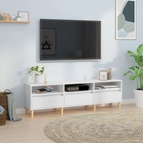 Mueble de TV madera contrachapada blanco 150x30x44,5 cm en Muebles TV | Comprar online en Foru.es