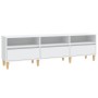 Mueble de TV madera contrachapada blanco 150x30x44,5 cm en Muebles TV | Comprar online en Foru.es