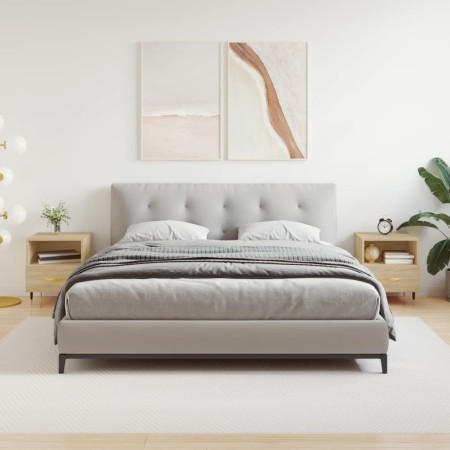 Mesita noche 2 uds madera ingeniería roble Sonoma 40x35x47,5 cm de vidaXL, Mesitas de noche - Ref: Foro24-827395, Precio: 71,...