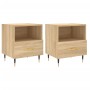 Mesita noche 2 uds madera ingeniería roble Sonoma 40x35x47,5 cm de vidaXL, Mesitas de noche - Ref: Foro24-827395, Precio: 71,...