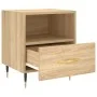 Bedside table 2 units engineered wood Sonoma oak 40x35x47.5 cm by vidaXL, Nightstands - Ref: Foro24-827395, Price: 71,04 €, D...