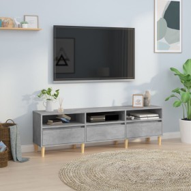 Mueble de TV madera contrachapada gris hormigón 150x30x44,5 cm en Muebles TV | Comprar online en Foru.es