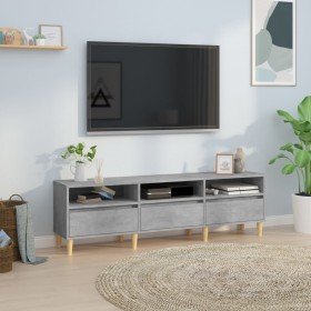 Mueble de TV madera contrachapada gris hormigón 150x30x44,5 cm en Muebles TV | Comprar online en Foru.es