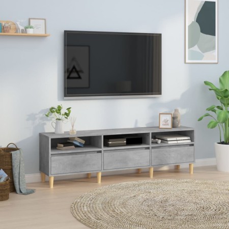 Mueble de TV madera contrachapada gris hormigón 150x30x44,5 cm en Muebles TV | Comprar online en Foru.es