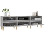 Mueble de TV madera contrachapada gris hormigón 150x30x44,5 cm en Muebles TV | Comprar online en Foru.es
