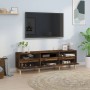 Mueble de TV madera contrachapada roble ahumado 150x30x44,5 cm en Muebles TV | Comprar online en Foru.es