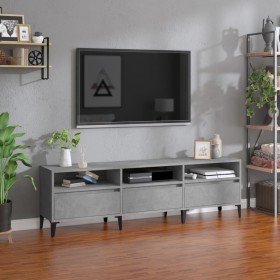 Mueble de TV madera contrachapada gris hormigón 150x30x44,5 cm en Muebles TV | Comprar online en Foru.es