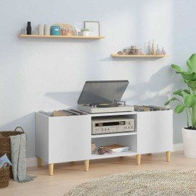 Mueble para discos de madera de ingeniería blanco 121x38x48 cm en Armarios y almacenamiento | Comprar online en Foru.es