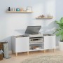 Mueble para discos de madera de ingeniería blanco 121x38x48 cm en Armarios y almacenamiento | Comprar online en Foru.es