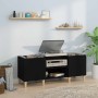 Mueble para discos madera contrachapada negro 121x38x48 cm en Armarios y almacenamiento | Comprar online en Foru.es
