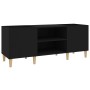Mueble para discos madera contrachapada negro 121x38x48 cm en Armarios y almacenamiento | Comprar online en Foru.es