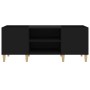 Mueble para discos madera contrachapada negro 121x38x48 cm en Armarios y almacenamiento | Comprar online en Foru.es