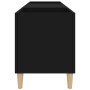 Mueble para discos madera contrachapada negro 121x38x48 cm en Armarios y almacenamiento | Comprar online en Foru.es