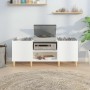 Mueble discos madera contrachapada blanco brillo 121x38x48 cm en Armarios y almacenamiento | Comprar online en Foru.es