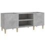 Mueble discos madera contrachapada gris hormigón 121x38x48 cm en Armarios y almacenamiento | Comprar online en Foru.es