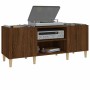 Mueble de discos madera contrachapada roble marrón 121x38x48 cm en Armarios y almacenamiento | Comprar online en Foru.es