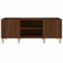 Mueble de discos madera contrachapada roble marrón 121x38x48 cm en Armarios y almacenamiento | Comprar online en Foru.es
