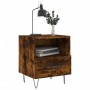 Mesita noche 2 uds madera ingeniería roble ahumado 40x35x47,5cm de vidaXL, Mesitas de noche - Ref: Foro24-827431, Precio: 51,...