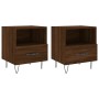 Mesita noche 2 uds madera ingeniería marrón roble 40x35x47,5 cm de vidaXL, Mesitas de noche - Ref: Foro24-827435, Precio: 49,...