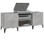 Mueble discos madera contrachapada gris hormigón 121x38x48 cm en Armarios y almacenamiento | Comprar online en Foru.es
