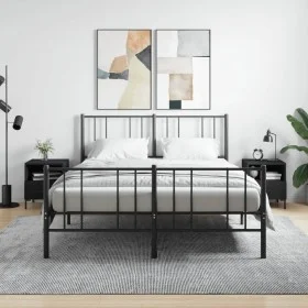 Mesitas de noche 2 uds madera ingeniería negro 40x35x47,5 cm de vidaXL, Mesitas de noche - Ref: Foro24-827439, Precio: 66,97 ...
