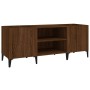 Mueble discos madera contrachapada roble marrón 121x38x48 cm en Armarios y almacenamiento | Comprar online en Foru.es