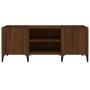 Mueble discos madera contrachapada roble marrón 121x38x48 cm en Armarios y almacenamiento | Comprar online en Foru.es